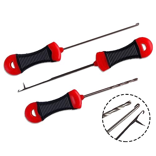 Baits Needle Stainless Steel Fish Stringer 4 in 1 Carps Fishing Baits Needle Tool Drilling Hook for Making Rigs Fish Pellets Baiting - color: C