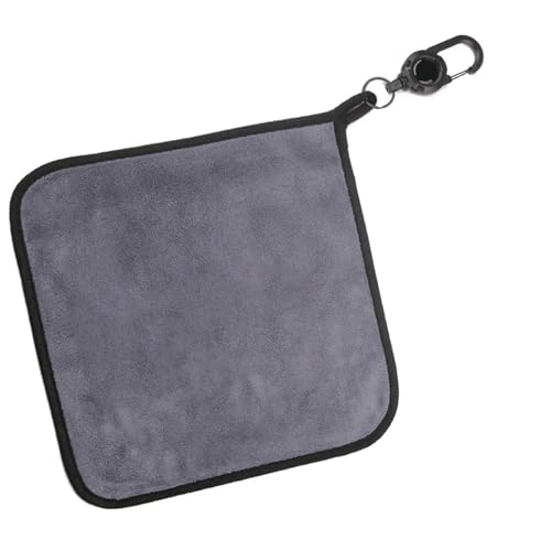 Retractable Clip Fishing Towel with Double Side Microfibers Portables Buckles Towel for Quick Drying and Gear