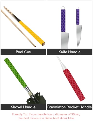 Accering Fishscale Soft Heat Shrink Handle Grip (φ25mm, Yellow) - color: Orange, size: φ25mm, L3.3ft