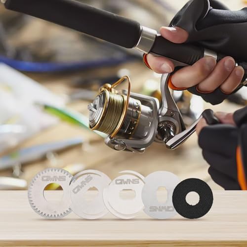 Fishing Reel Repair Kit for Metanium Right Hand, Baitcasting Drag Clicker WASHERs Set with Carbon Fiber System, Stainless Steel Parts for Smooth Drag Control