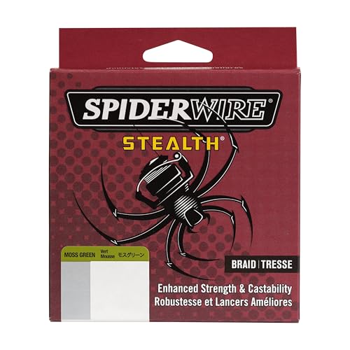 SpiderWire Stealth Braid Fishing Line - color: Moss Green, size: 125yd, style: 6lb Break Strength