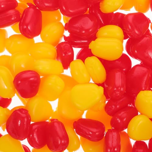 Homoyoyo 200pcs Floating Artificial Corn Baits Carp Fishing Lures Silicone Soft Lures Lifelike Appearance for Pond and Lake Fishing