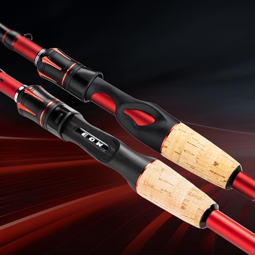 EOW XPEDITE LITE Portable Telescopic Fishing Rods & Combo, Spinning & Casting Fishing Poles, 24T Carbon Rod Blanks, Solid Carbon Tip, Split Cork Grips, Travel Rod, Combos with 5+1BB Spinning Reel - size: 7'-M-Fast, style: Rod- Spinning