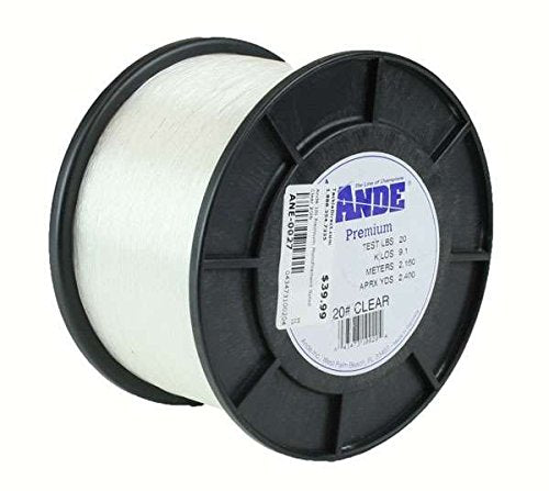 ANDE Premium Monofilament Line with 80-Pound Test, Pink, 3-Pound Spool (1800-Yard) - size: 80lb - 600yd