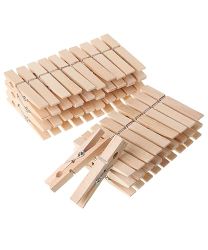 Mr. Pen- Wooden Clothes Pins, Large Natural Wood, 50 Pack, 2.9 Inch, Rust Resistant for Classroom, Crafts