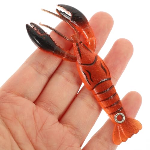 GARVALON 4pcs Soft Fishing Lures Crawfish Baits 95mm Artificial Wear-Resistant Swim Baits for Freshwater Bass Anglers Outdoor Fishing