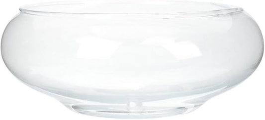 VOSAREA Glass Vase Bowl Glass Bubble Bowl Terrarium Succulent Planter Air Plants Hydroponic Display Floating Candles Clear Bubble Fish Aquatic Plant Pot Daffodil Pot (9.82X9.82X3.93in)