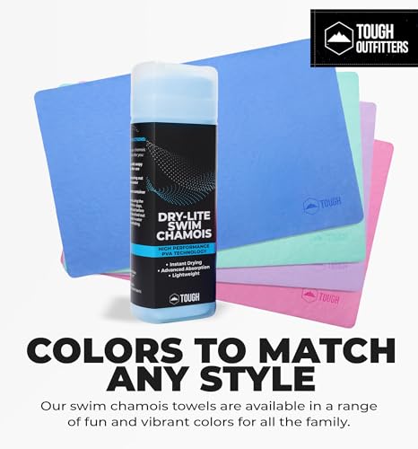 Tough Outfitters Quick Dry Towel - Travel Towel Fast Drying Lightweight - Compact Microfiber Towels for Body Camping Swim Beach Camp Backpacking - Quick Dry for Swimmers - color: Medium - 13" X 17 " - Blue