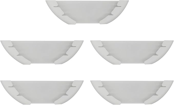 Universal Pot Lid Organizer for Cabinet, 5 Pcs Pan Lids Organizers Inside Cabinet Door Wall Mount Pots Top Storage Rack Holder for Kitchen, Fits 6" to 13.5" (5pcs white)