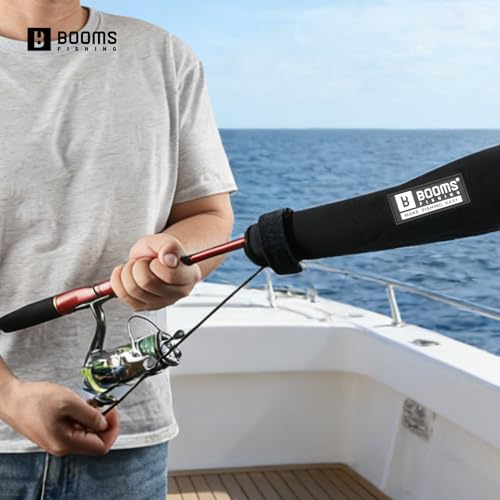 Booms Fishing Neoprene Rod Sleeve: Fishing Pole Sleeve - Protective Rod Socks with Hanging Loop & Adjustable Lanyard - RS8/9 Floating Pole Covers for Casting/Trolling, Spinning, Fly Rods - size: 60", style: Spinning