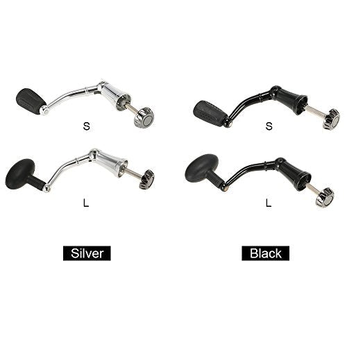 Spinning Reel Handle Aluminum Alloy Rotary Knob Foldable Power Handle for Fishing Spinning Reel Replacement Handle Nonslip Grip