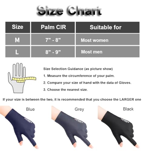 SUJAYU UV Protection Gloves - Driving, Sailing, Kayak & Paddling Gloves with Sun Protection for Men & Women - color: Black, size: Large