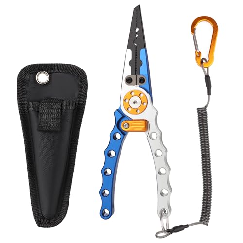 Booms Fishing Small Fishing Pliers: 5.8in Aluminium Pliers Tool - Hook Remover and Split Ring Kit, X01