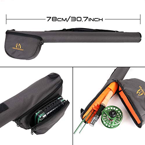 M MAXIMUMCATCH Maxcatch Premier Fly Fishing Rod and Reel Combo Complete 9' Fishing Outfit - color: Premier Rod+Green AVID Reel, size: 3 wt -8'4 Half-Handle Rod,3/4 Reel