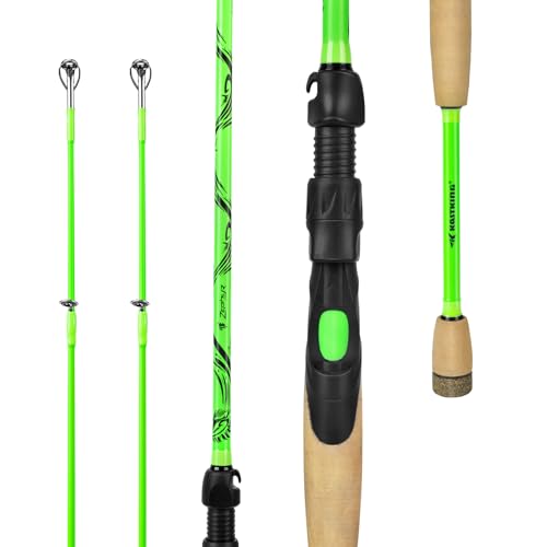 KastKing Zephyr Dual Tip Casting Rods & Spinning Fishing Rods, Lightweight KastFlex IM6 Graphite Rod, Dual Tips Section for Different Powers, Built-in Hook Keeper, PTS Power Transition System - size: 6'6"-M/MH-F(2 Pcs+ Extra Tip), style: Spinning