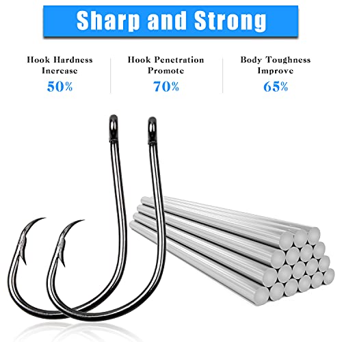 Inline Circle Hooks Saltwater, 100pcs Saltwater Fishing Hooks High Carbon Steel Fish Hook Straight Eye Octopus Hook for Catfish - size: 100PCS 4/0