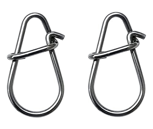 Crankbait Snaps & Snap Clips for Bass Lures, Duolock Snaps Fishing Freshwater, Duo Lock Fast Snaps Stainless Steel Higher Tensile Strength - size: SIZE2(92LB)50PCS