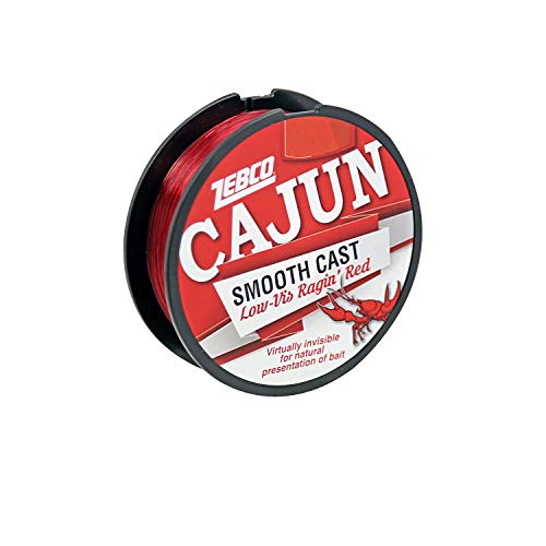 Zebco Cajun Line Smooth Cast Fishing Line, Low Vis Ragin' Red - color: Pony Spool, style: 110-yard/8-pound