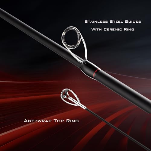 EOW XPEDITE LITE Portable Telescopic Fishing Rods & Combo, Spinning & Casting Fishing Poles, 24T Carbon Rod Blanks, Solid Carbon Tip, Split Cork Grips, Travel Rod, Combos with 5+1BB Spinning Reel - size: 7'-M-Fast, style: Rod- Spinning
