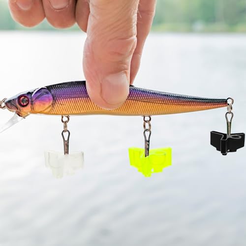 ZENFUN 300 Pcs Treble Hook Covers, Fishing Hooks Protector Assorted Sizes, Bulk Treble Hooks Bonnets, Fish Hook Guard Safety Cap Protector, 5 Sizes