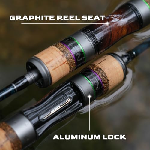 HANDING Magic L BFS Rod 2-Piece Ultralight Casting & Spinning Rod for Trout Crappie Bluegill Yellow Perch Sunfish, for BFS Fishing - size: 5'6'' - UL - Fast - 2pcs, style: Spinning