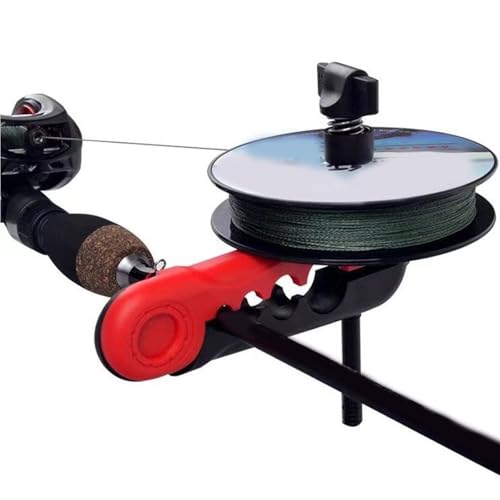Light Weight Fishing Reel Winders Portable Reel Line Spoolers Machine Baitcasting Rotating Reel Spoolers - color: Blue black