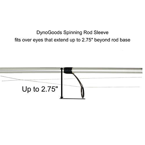 Fishing Rod Sleeve, 3 Pack, 7ft Spinning Rod Protector/Rod Sock/Rod Cover - color: Red
