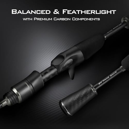 KastKing Kestrel Fishing Rod - IM8 Graphite Blanks, 8 Different Light & Ultralight Casting & Spinning Fishing Rods, 2 & 3 Piece Rods, American Tackle Guides and Custom EVA Handle - size: 6'4"/ML Power/Fast(2pcs), style: Cast