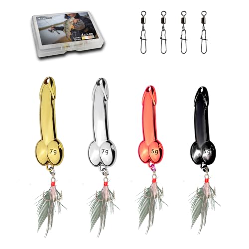 Bass Fishing Lure, Fishing Spoons, Topwater Fishing Lures with Trebles Hooks, Trout Fishing Lures, Fishing Tackle for Freshwater and Saltwater, Fishing Gifts for Men - color: Gold, Sliver, Grey, Rose gold, size: 5g, 7g
