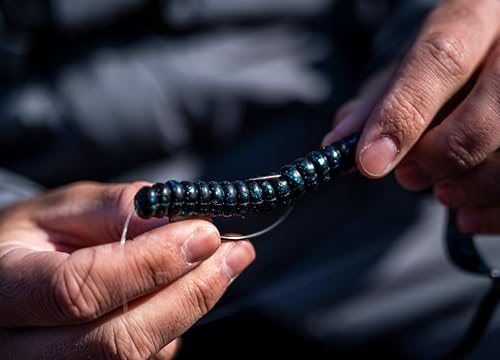 Berkley PowerBait Power Worms Fishing Soft Bait - color: Black Blue Fleck, size: 10" (8 Count)