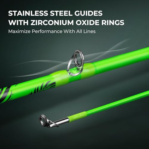 KastKing Zephyr Dual Tip Casting Rods & Spinning Fishing Rods, Lightweight KastFlex IM6 Graphite Rod, Dual Tips Section for Different Powers, Built-in Hook Keeper, PTS Power Transition System - size: 6'6"-ML/M-F(2 Pcs+ Extra Tip), style: Spinning
