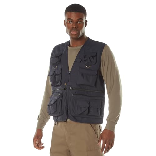 Rothco Uncle Milty Travel Vest - Outdoor Fishing Camping 17 Cargo Pocket Jacket - color: Midnight Navy Blue, size: X-Large