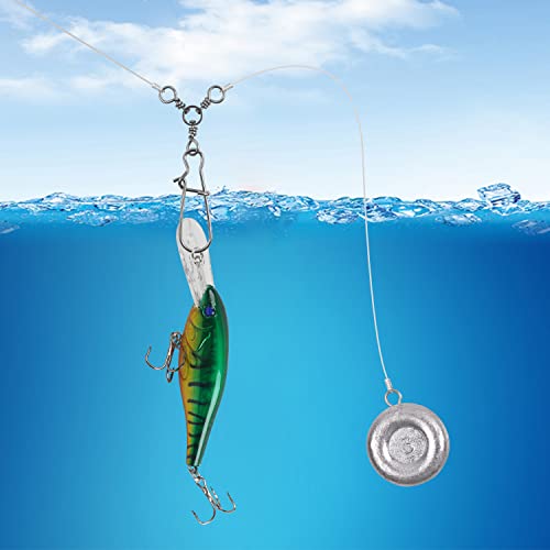 AGOOL Fishing 3 Way Swivel Snaps - 30pcs T-Turn Fishing Swivels Triple Swivels Cross Line Duo Lock Snap Swivels Fishing Lure Connectors Fishing Tackle for Trolling Catfish Rig Saltwater Freshwater - size: 6# (33lb) - 30pcs
