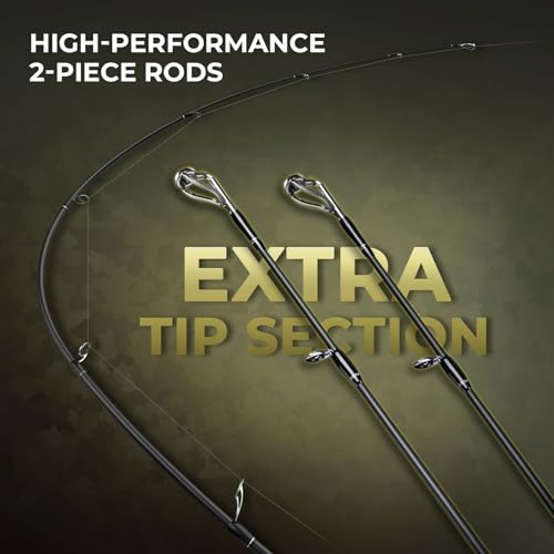 KastKing Spartacus Defender Twin-Tip Fishing Rod and Reel Combo, Spinning & Baitcaster Combo, KastFlex IM7 Graphite 2-Piece Blanks with Backup Tip Section, PTS System, EVA Handles - style: Spin-6'0" L-500 Reel (2pcs+ Extra Tip)