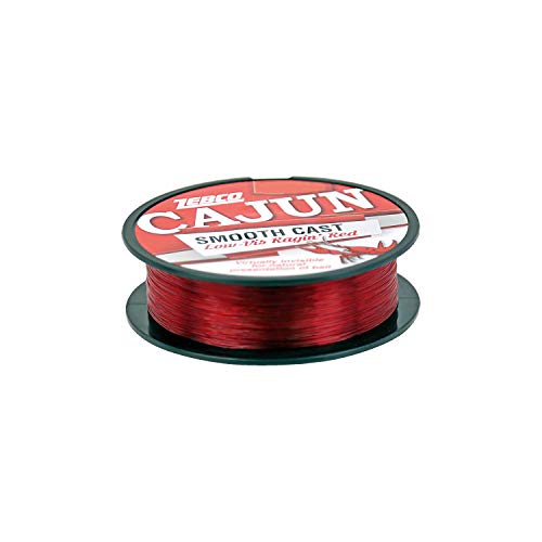 Zebco Cajun Line Smooth Cast Fishing Line, Low Vis Ragin' Red - color: Pony Spool, style: 110-yard/14-pound