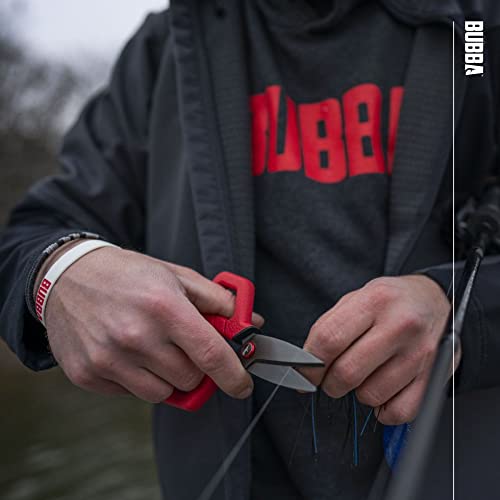BUBBA Small Shears Fishing Tool With Micro-Serrated Blades & Split Shot Crimp Tool - Bottle Opener & Lanyard Hole - size: Small