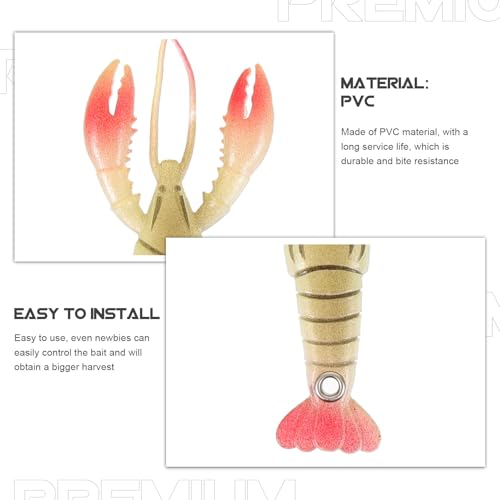 5pcs Soft Crawfish Fishing Lures Set, Wear-Resistant Artificial Baits, Life-Like Soft Plastic Baits for Freshwater and Saltwater Fishing, Suitable for Bass and Trout Anglers