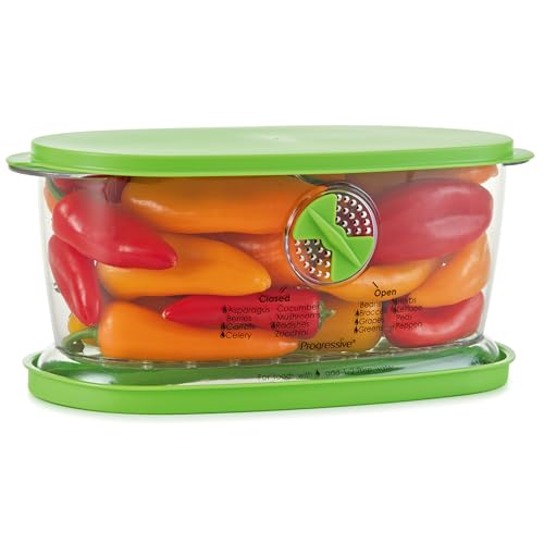 PrepSolutions Fresh Fruit & Vegetable Keeper, Green – Airtight Container with Vent for Prolonged Freshness
