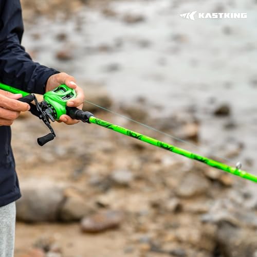 KastKing Zephyr Dual Tip Casting Rods & Spinning Fishing Rods, Lightweight KastFlex IM6 Graphite Rod, Dual Tips Section for Different Powers, Built-in Hook Keeper, PTS Power Transition System - size: 7'0"-M/MH-F(2 Pcs+ Extra Tip), style: Casting