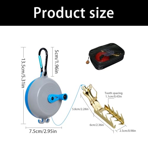 Professional Fishing Baits Hard Equipment with 30m Line for Lures Saver Fishing Retrievers Savers - color: White and blue