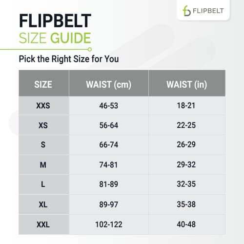 FlipBelt Classic Running Belt, Phone Holder for Running, Money Belt Pouch - color: Neon Punch, size: Medium