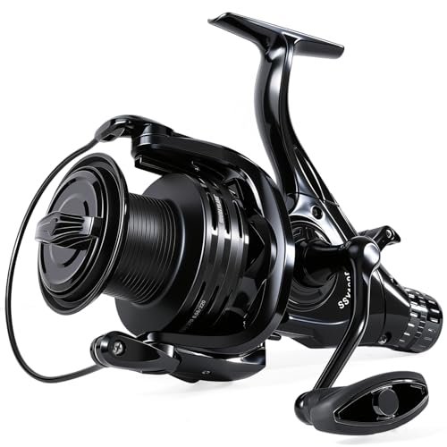Sougayilang Free Spool Spinning Reel – 30LB Drag, 4.9:1 Gear Ratio, 9+1 Bearings, CNC Aluminum Spool, Large Line Capacity for Surf, Offshore, Catfish, Shark, Redfish - size: SSY9000