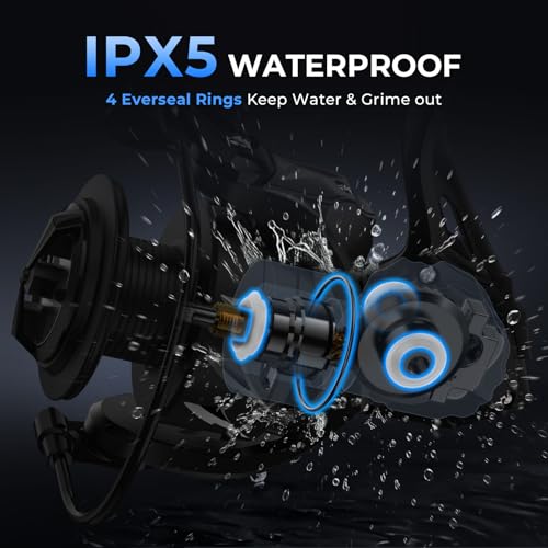 KastKing Spartacus II Plus Spinning Reel – IPX5 Waterproof Freshwater/Saltwater Fishing Reel, 22LB Drag, 5.2:1 Gear Ratio, 7+1 Stainless Steel Bearings, Instant Anti-Reverse, Anodized Aluminum Spool - size: 2000