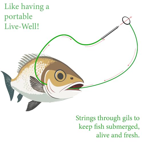 Fish Stringers – 10- & 20-Foot Lengths – 30+ Colors to Choose from! - color: Aquatica, size: 20 feet