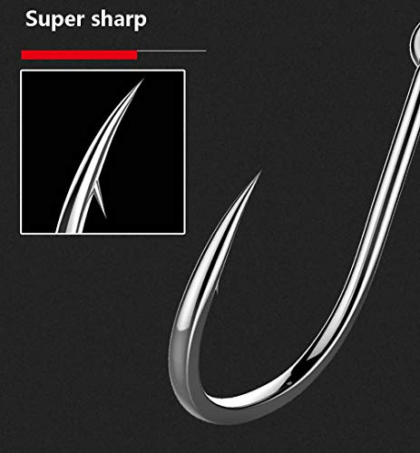 Dyxssm 150pcs/lot Circle Fishing Hooks Extra Strength Octopus Barb Fishing Hook with Offset Ponit - size: 6# (150pcs)