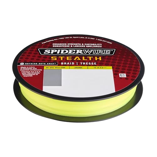 SpiderWire Stealth Braid Fishing Line - color: Hi-Vis Yellow, size: 200yd, style: 8lb Break Strength