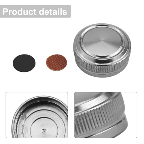 Fishing Reel Tension Knob Cap, Baitcaster Tension Knob, Aluminum Alloy Accessory Adjustment Brake Component With Knurled Threads For Metanium Baitcast Reel(silver) - color: silver