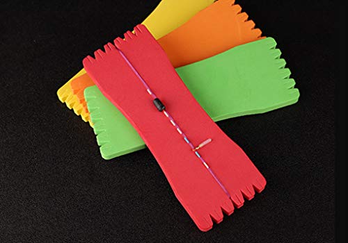 Toasis Fishing Leader line Holder Foam Board Snelled Hook Keeper Pack of 10 - size: 6x14cm