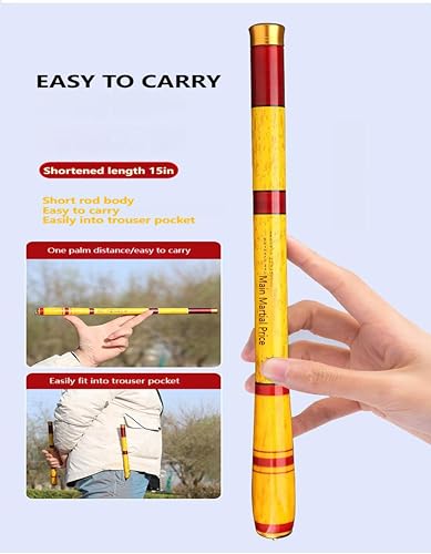 Carbon Fiber Tenkara Fishing Rod Kit Bank Poles for Catfishing All Waters - size: 14.7Ft