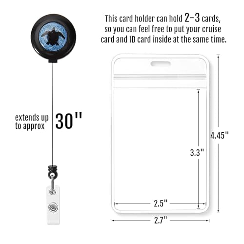 MNGARISTA Retractable Cruise Lanyard for Ship Cards, Waterproof Lanyards for Cruise Ship Cards with ID Holder, 2 Pack, Seaweed - color: Seaweed